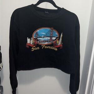 Black cropped crewneck Brandy Melville “San Francisco, California”